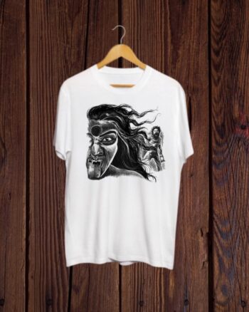 Buy Angry Ma Kali print white Tshirt
