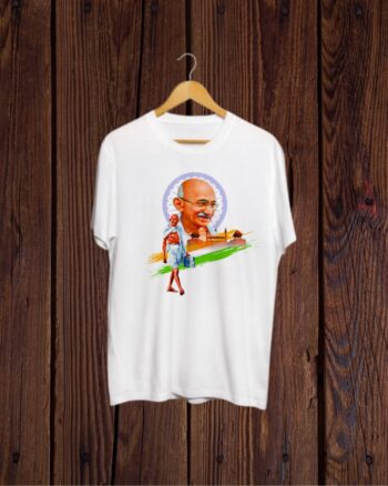 Buy Mahatma Gandhi print White T shirt