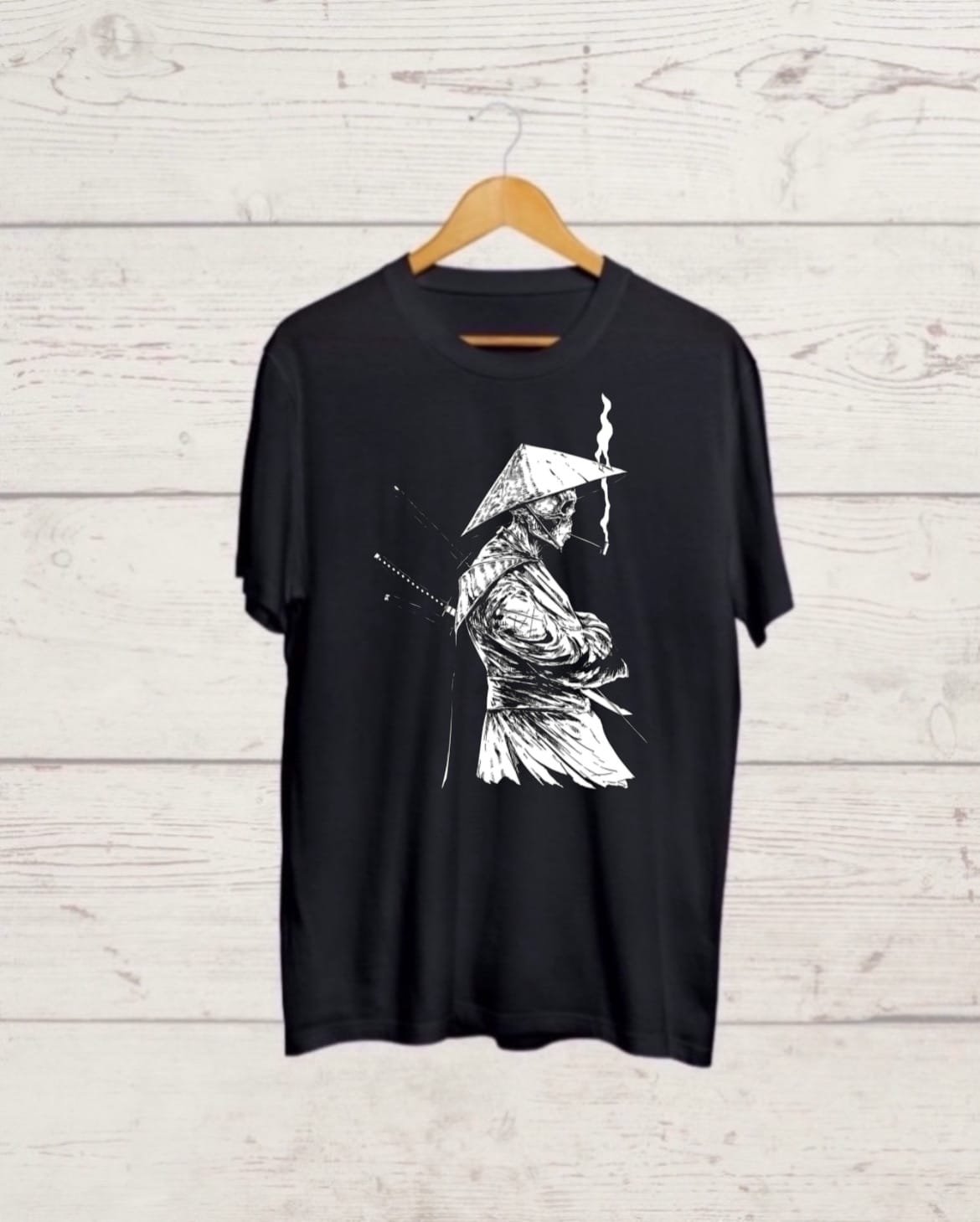 Buy Samurai print Black T shirt Buy Samurai print Black T shirt