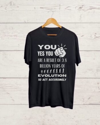 Buy funny quote print Black Tshirt