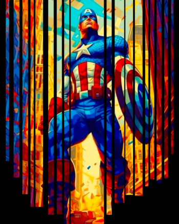 Captain America print Black T shirt