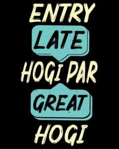 Hindi Quote print Black T shirt