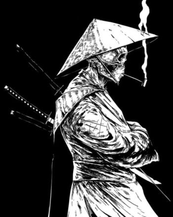 Buy Samurai print Black T shirt