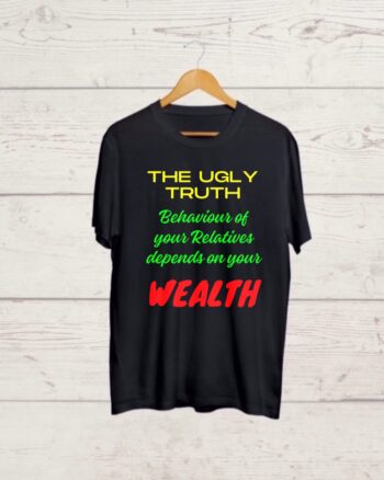 Buy The ugly truth print Black T shirt