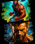 Both side Wolverine print T shirt