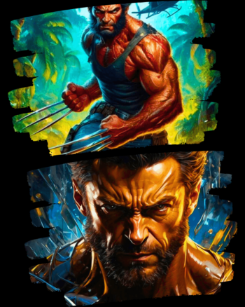 Both side Wolverine print T shirt