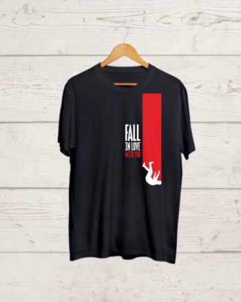 Buy Falling in Love Black T shirt
