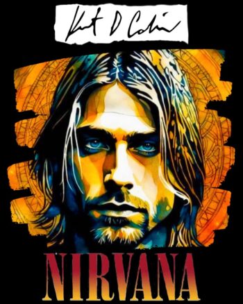 Kurt Cobain print Black Tshirt