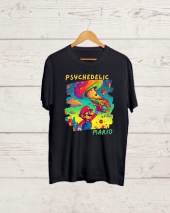 Buy Psychedelic Mario print Black T shirt