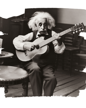 Einstein Playing Guitar print white Tshirt Buy Einstein T shirt