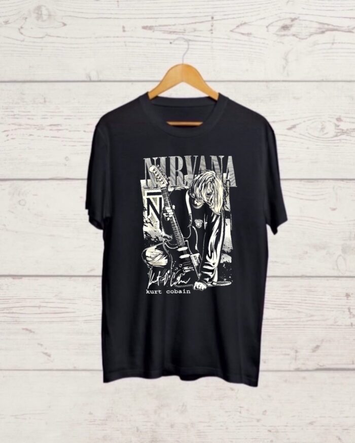 Kurt Cobain print Round Neck Tshirt