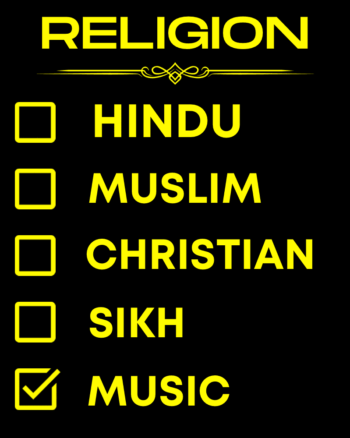 Music is my Religion Black T shirt Buy Musician Tshirt