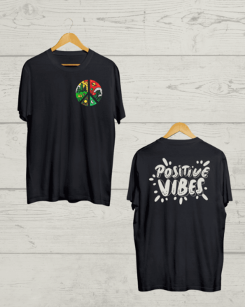 Both side Positive Vibes print T shirt