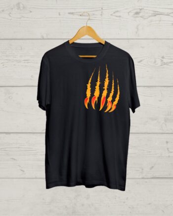 Buy Tiger Claws print Black T shirt