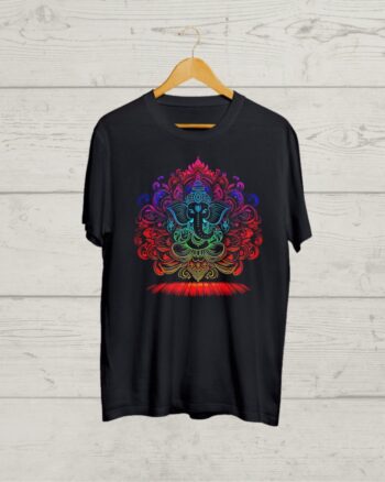 Buy Ganpati Bappa print Black T shirt