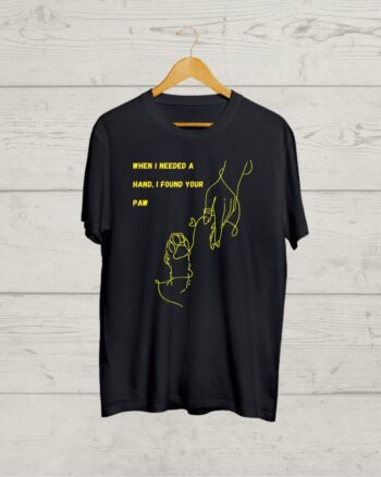 Buy Dog Lover print Black T shirt