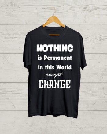 Buy Quotation print Black Tee shirt