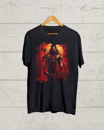Angry Shiva print Black T shirt Buy Shiva Tee shirt