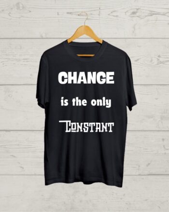 Quotation print Black T shirt