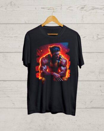 Wolverine print Round Neck T shirt