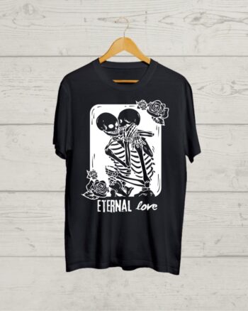 Buy Eternal Love print Black Tshirt