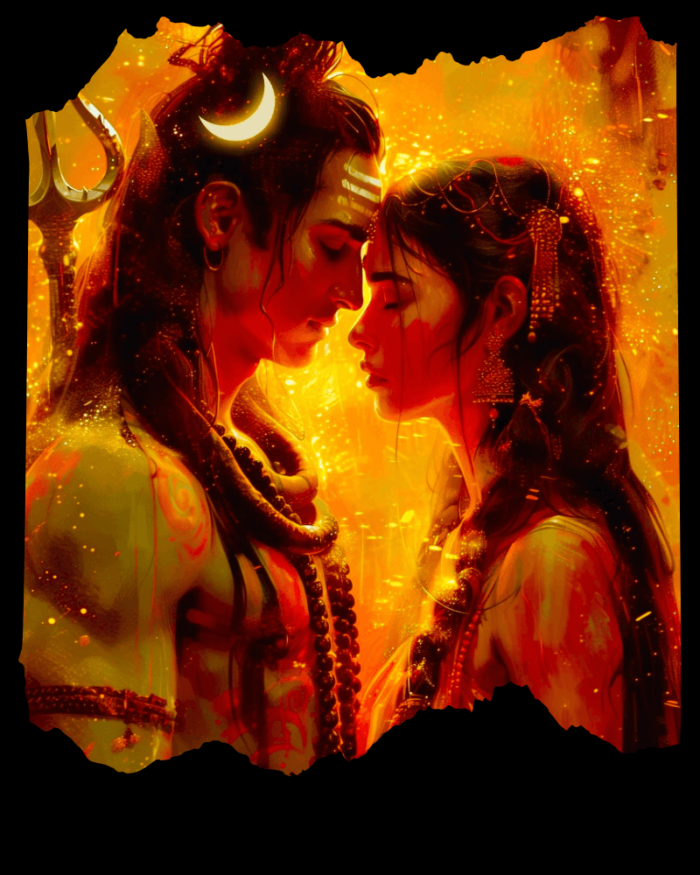 Buy Shiv Parvati print Black T shirt Buy Shiva Tshirt
