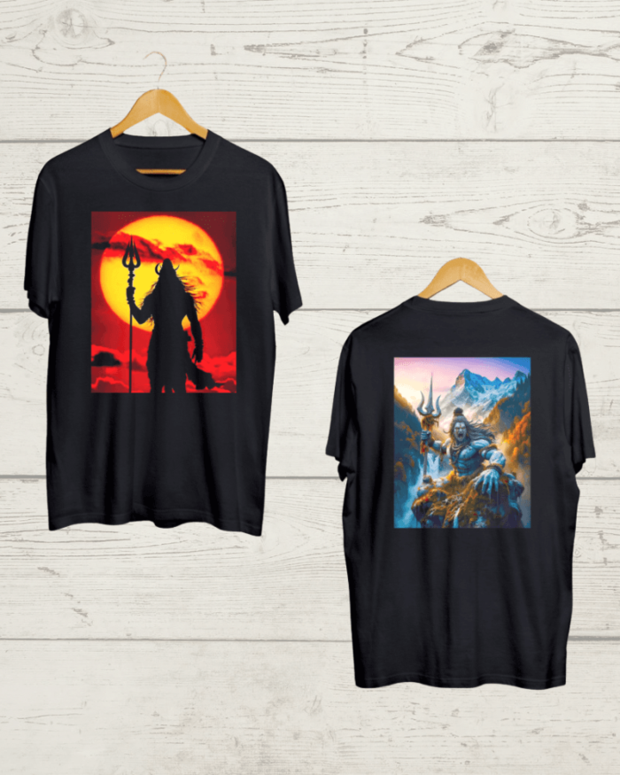 Buy Both side print Shiva T shirt