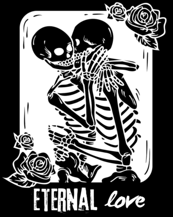 Buy Eternal Love print Black Tshirt