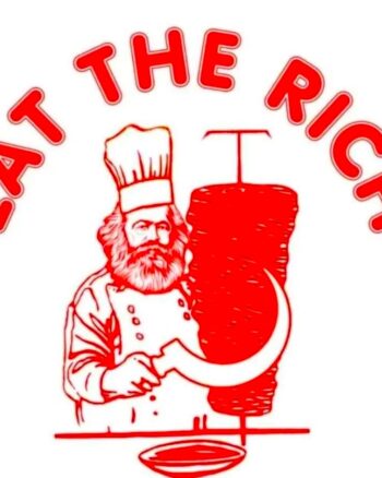 Eat The Rich print White T shirt