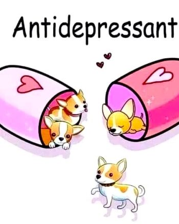 Buy Cute Dogs print white T shirt Dogs are Anti Depressant