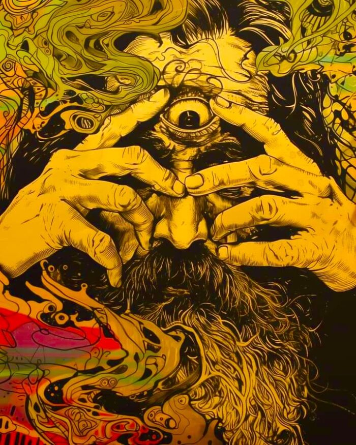 Both side print Psychedelic T shirt