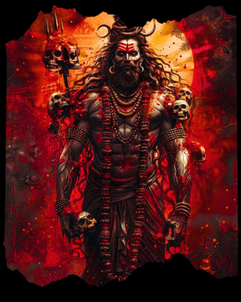 Angry Shiva print Black T shirt Buy Shiva Tee shirt
