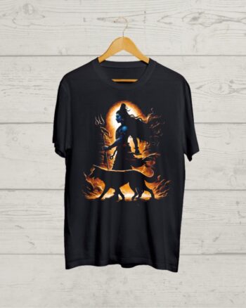 Buy Kalbhairav print Black T shirt