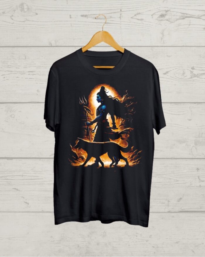 Buy Kalbhairav print Black T shirt