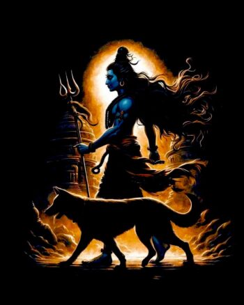 Buy Kalbhairav print Black T shirt