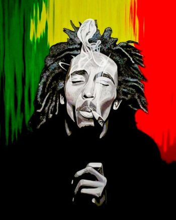 Bob Marley Round neck Black Tshirt