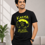 Buy Karma Black T shirt