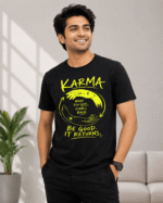 Buy Karma Black T shirt
