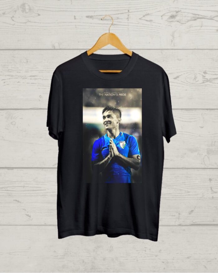 Buy Sunil Chetri Black T shirt