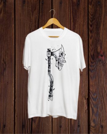 Buy Axe with a Skull white T shirt