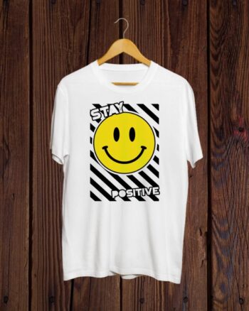Buy Stay Positive Round neck T shirt
