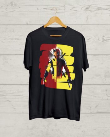 Deadpool Vs Wolverine Black T shirt