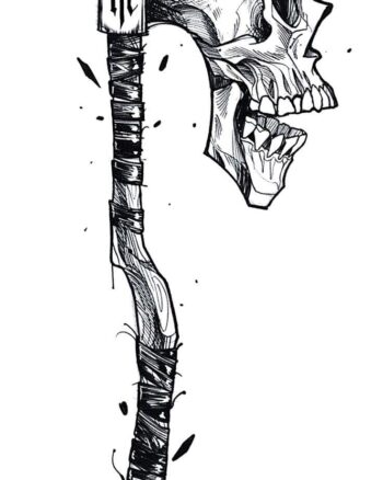 Buy Axe with a Skull white T shirt