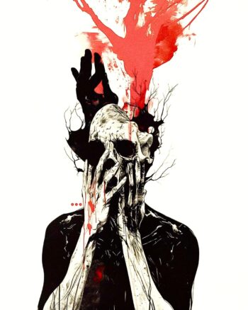 Buy Bloody Skeleton White T shirt