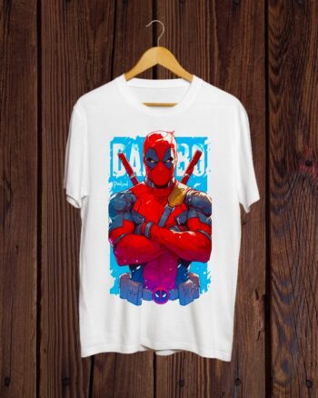 Buy Deadpool print white T shirt