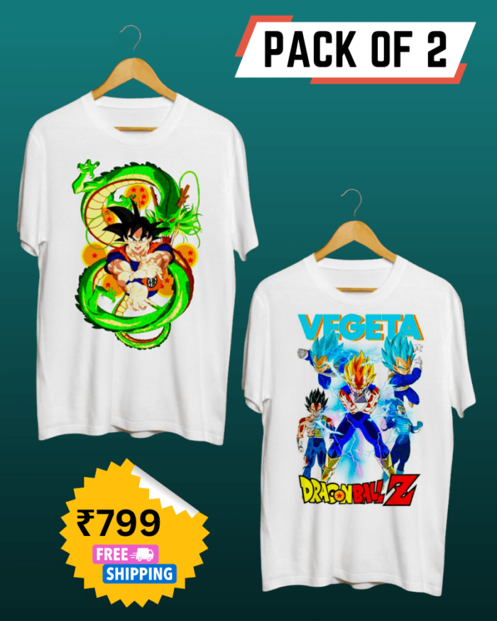 Buy Pack of 2 DragonBall Z T shirts