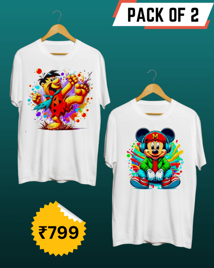Buy Pack of 2 Cartoon T shirts