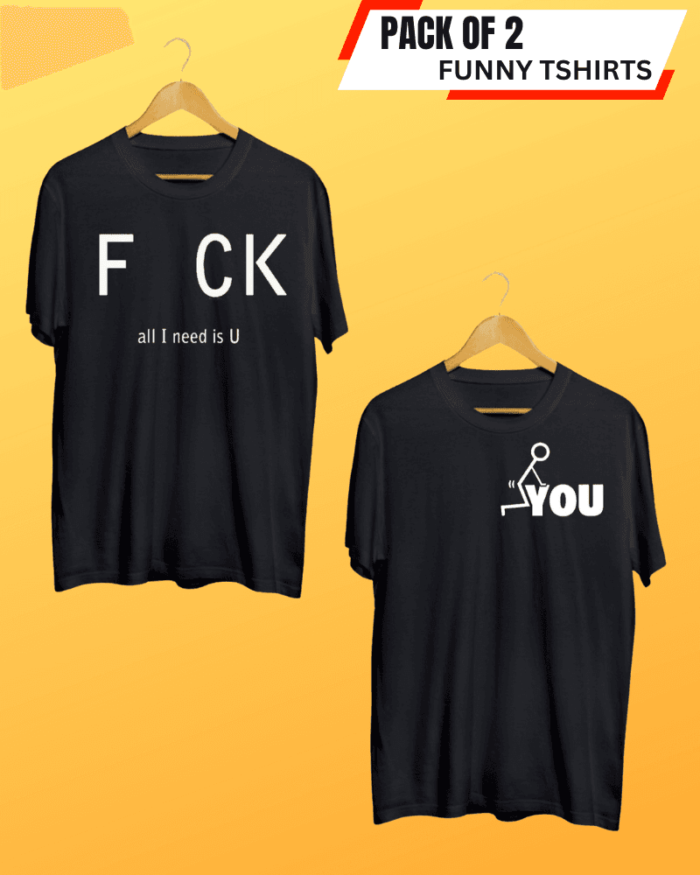 Buy Pack of 2 Funny Tshirts