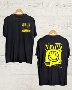 Buy Both Side Nirvana print Black T shirt