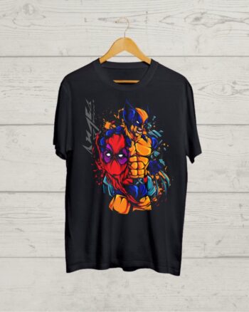 Wolverine and Deadpool Black T shirt